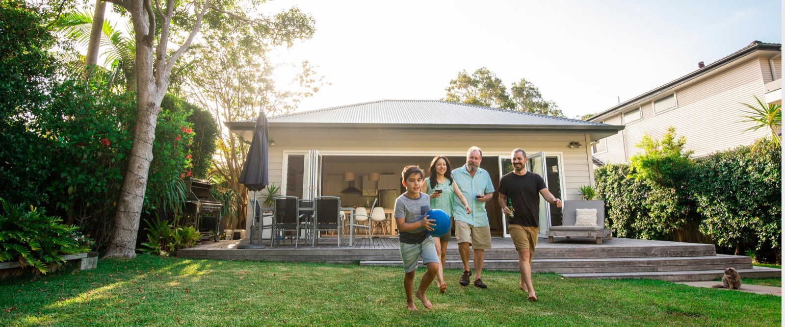 Family enjoying a cool home through a Central Victorian summer